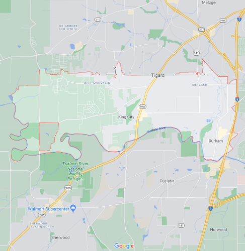 Image for Map of Tigard